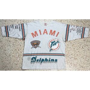 Long Gone Rare Vtg NFL Miami Dolphins 1972 Perfect Season Football Jersey XL